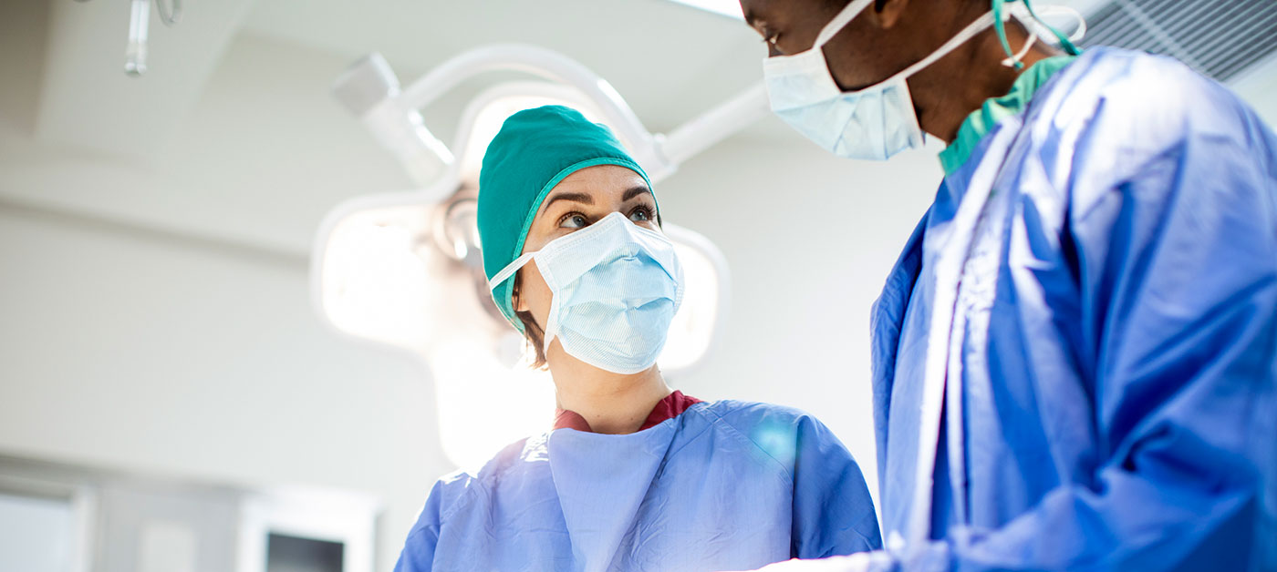 two doctors in operating room