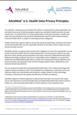 first page of AdvaMed U.S. Health Data Privacy Principles