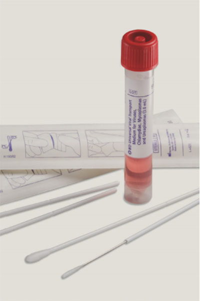 test vial and swabs