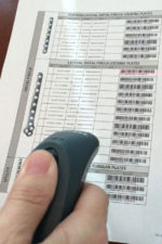 photo of an inventory control sheet