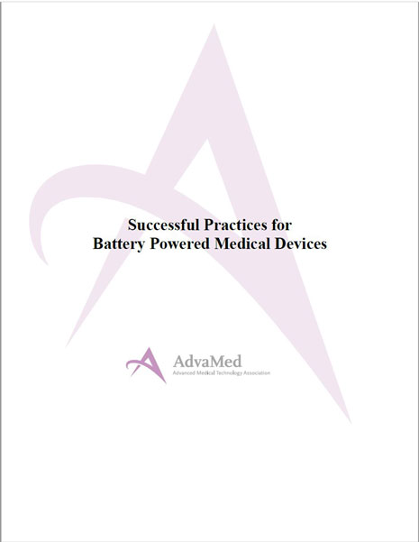 cover page of successful practices for battery powered medical devices