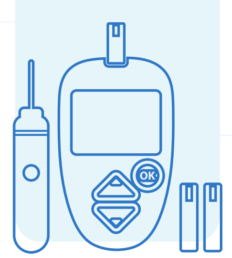 illustration of continuous blood glucose monitor
