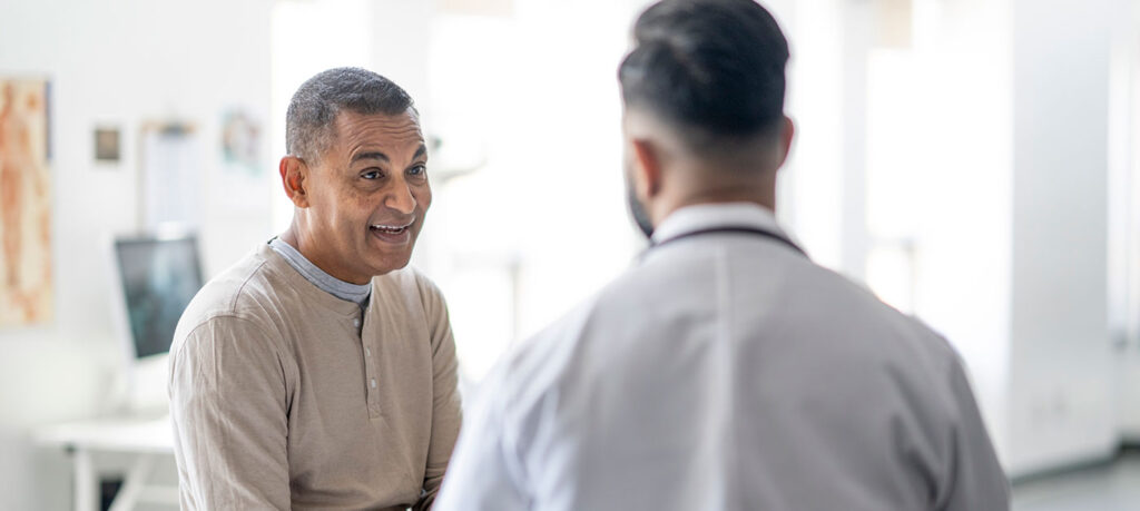 doctor chatting with patient