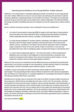 Health Access Problem Statement Cover Page