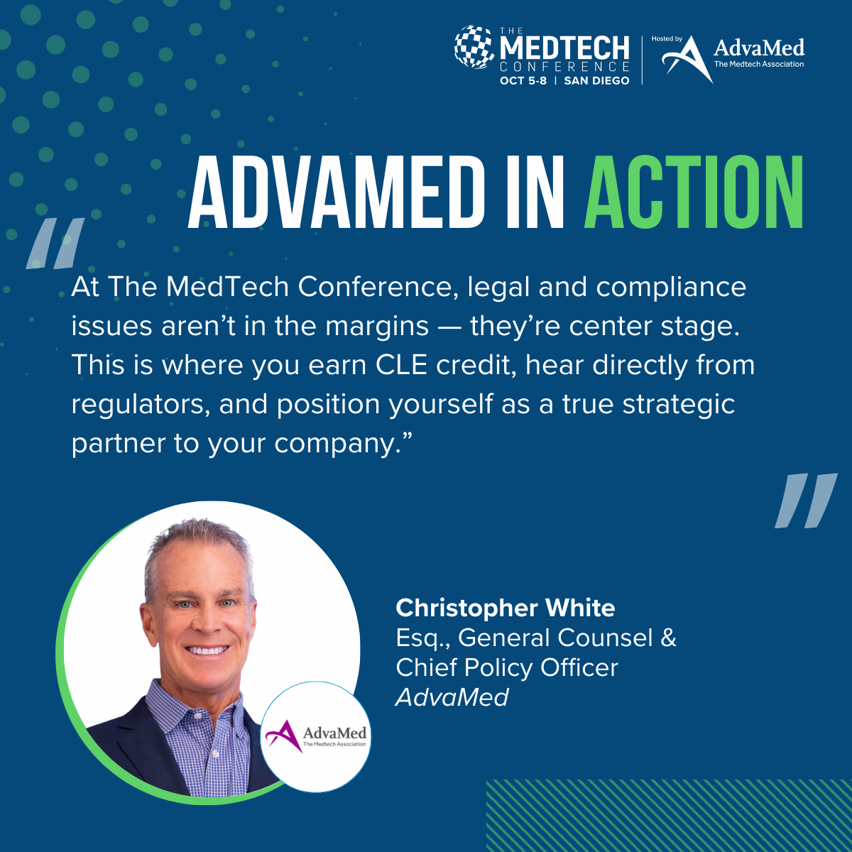 AdvaMed in Action: Legal, Compliance, and Regulatory in the Spotlight at The MedTech Conference 2025