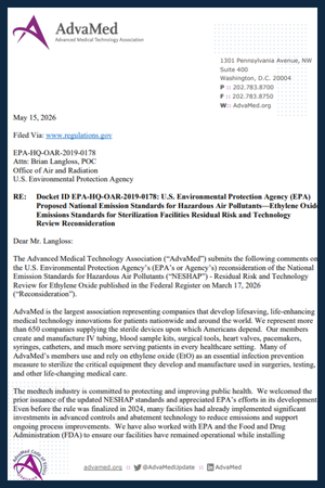 cover letter with advamed's comment